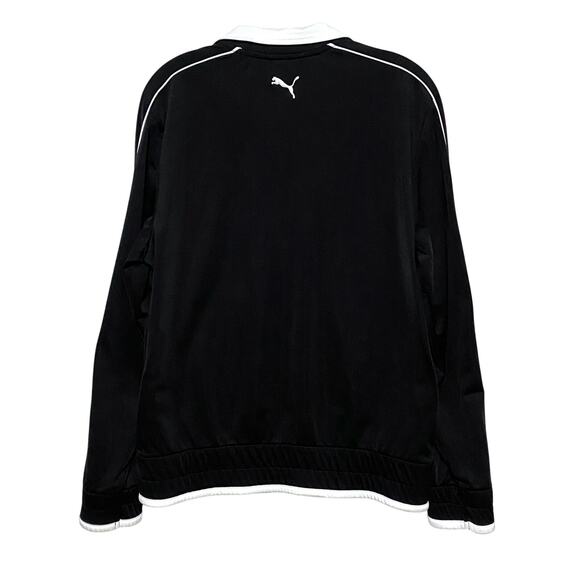 Puma Sport Lifestyle Full Zip Black Gray White Track Jacket Sewn Logo Mens S - Picture 4 of 11